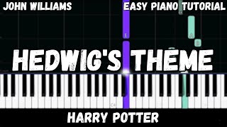 Harry Potter  Hedwigs Theme Easy Piano Tutorial [upl. by Nylsaj]