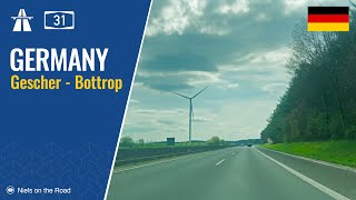 Driving in Germany Autobahn A31 from Gescher to Bottrop [upl. by Ahsenaj]