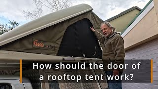 How should the door of a rooftop tent work [upl. by Siusan]