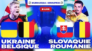 🔴 UKRAINE  BELGIQUE LIVE 🇺🇦 🇧🇪  SLOVAQUIE  ROUMANIE 🇸🇰 🇷🇴  Groupe E  EURO 2024  LIVEDIRECT [upl. by Akimas]