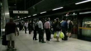 Evening Rush Hour at Canary Wharf London Underground station [upl. by Batholomew596]