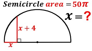 Can you solve for X  Semicircle  math maths  geometry [upl. by Onia547]