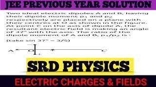 Two ideal electric dipoles A and B having their dipole moment p1and P2 respectively JEE 2021 [upl. by Ikcim]