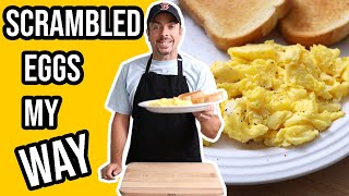 SCRAMBLED EGGS  How To Make Perfect Scrambled Eggs for Breakfast [upl. by Emoraj]