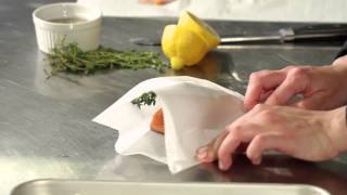 Recipe For Salmon en Papillote with Sweet Potatoes [upl. by Aicenert]