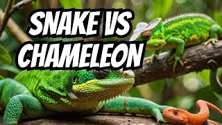 Boomslang Snake DESTROYS Chameleon in Seconds [upl. by Ahsinrac]