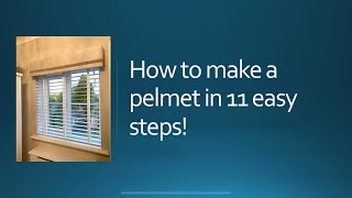 DIY Window Pelmets [upl. by Wrench]