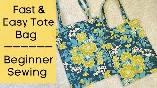 How to Sew a Tote Bag with French Seams  Quick amp Easy  Beginner Friendly Sewing Video Tutorial [upl. by Sklar]