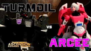 Turmoil vs Arcee  The Ascensionverse  Transformers Stop Motion Animated Short [upl. by Loggia27]