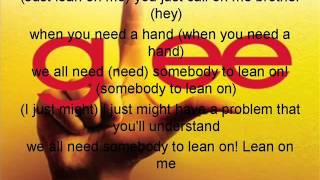 Glee  Lean On Me Full Performance with Lyrics [upl. by Leotie397]