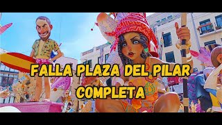 FALLAS VALENCIA 2024 entro a la falla PLAZA DEL PILAR sección especial VUDÚ [upl. by Relluf]