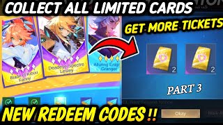 NEW REDEEM CODES GET ALL LIMITED CARDS IN SILVANNA GALLERY EVENT  MLBB [upl. by Ailedua386]