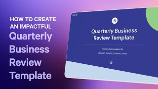 How to Create an Impactful Quarterly Business Review  Free Template [upl. by Arraek]