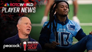 DeAndre Hopkins expected to miss time with knee injury  Fantasy Football Happy Hour  NFL on NBC [upl. by Amaryl]