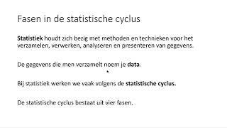 Fasen in de statistische cyclus HAVO wiskunde A amp VWO wiskunde AC [upl. by Elletnwahs]