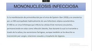 MONONUCLEOSIS INFECCIOSA [upl. by Leirrad183]