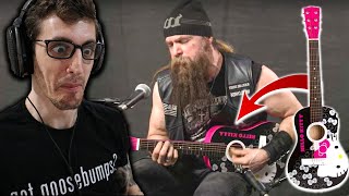 ZAKK WYLDE PLAYS BLACK SABBATH ON A HELLO KITTY MINI GUITAR  REACTION [upl. by Eevets]