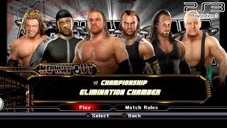 WWE SVR 2009  Triple H VS Jeff Hardy VS MVP VS Undertaker VS Edge VS Finlay  Elimination Chamber [upl. by Epuladaug960]