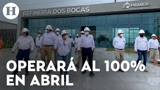 Refinería de Dos Bocas operará en su totalidad en abril promete AMLO [upl. by Oecam173]