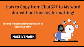 How to Copy from ChatGPT to Ms Word doc without loosing formatting [upl. by Penman]