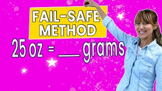 Convert Ounces to Grams  FailSafe Method [upl. by Raji149]