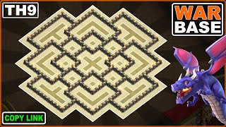 NEW TH9 War Base 2024 COPY LINK  Clash of Clans [upl. by Vorster]