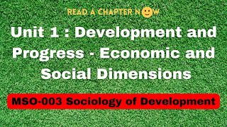 Unit1  Development and Progress Economic and Social Dimensions [upl. by Corenda]