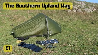 1 Solo hiking The Southern Upland Way Scottish National trail Portpatrick Wild camping Scotland [upl. by Ykcul]