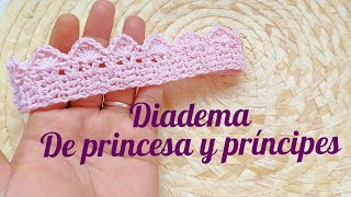 DIADEMA O CORONA TEJIDA A COCHET PARA BEBE PASO A PASO 🥰 [upl. by Aerbma618]