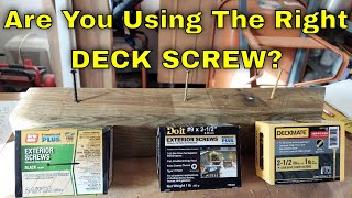 DECK SCREW REVIEW  Cost Comparison  Differences  What Is The Rust Inhibiting Coating [upl. by Manup]