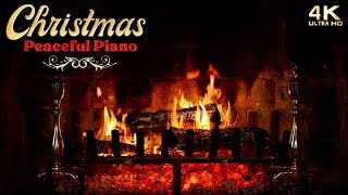 Crackling Christmas Fireplace amp Peaceful Christmas Piano Music Ambience  Music by Chris Weeks [upl. by Groves]