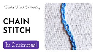 How to do Chain Stitch [upl. by Danelle]