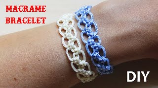 Easy Macrame Bracelet  DIY Macrame Bracelet Tutorial  Macrame Bracelet Patterns  DIY Bracelet [upl. by Pearla689]