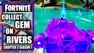 Collect Gem Fragments on Rivers Using a Vehicle  Shanta Quest  Fortnite Chapter 3 Season 1 [upl. by Nimajneb]