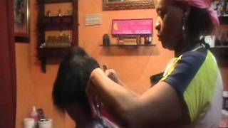 Black lady drastic haircut and hairstyle  Black hair salon Houston [upl. by Milly677]