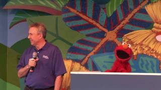 Elmo helps the Busch Gardens general manager open Sesame Street Safari of Fun [upl. by Nnahgaem543]