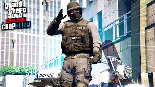 COMO CONSEGUIR O TRAJE DE POLICIAL na DLC quotCHOP SHOPquot solo  GTA Online [upl. by Renelle]