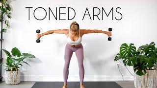 10 MIN TONED ARMS WORKOUT At Home Minimal Equipment [upl. by Yazbak]