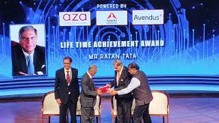 Narayan Murthy touches Ratan TATAs feet for blessings at TieCON Mumbai [upl. by Ycnan960]