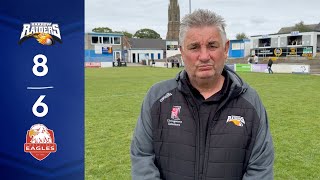 Barrow Raiders 86 Sheffield Eagles Paul Crarey reaction [upl. by Schertz]