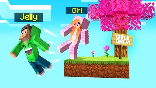 SKYBLOCK But ONLY GIRLS Are ALLOWED Minecraft [upl. by Bridges]