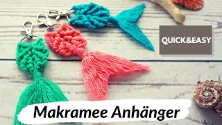 DIY Makramee Schlüsselanhänger keychain  QuickampEasy Tutorial  Anleitung [upl. by Araf]