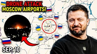 10 Sep Massive Drone Attack on Moscow Airports Aid Package from Sweden  Russia Ukraine War Update [upl. by Giffer]