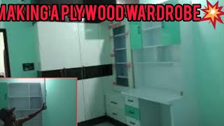 Making a plywood wardrobe bedroomMaking a plywood wardrobe bedroom💥 [upl. by Llertal]