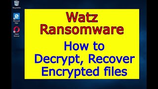 Watz virus ransomware How to decrypt Watz files Watz File Recovery Guide [upl. by Leirol]