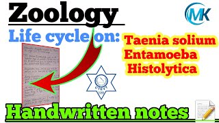 CTEVTLife cycle of taenia solium Entamoeba Histolytica notes ctevt nepali zoology pharmacy [upl. by Lyndsey]