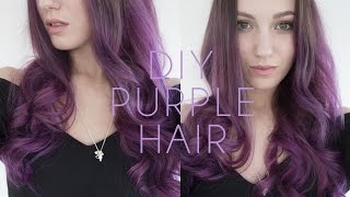 Purple Hair Dye Tutorial  How to Dye your Hair at Home [upl. by Aynuat217]