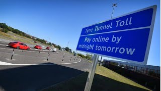 Tyne Tunnel Northbound  A1  by Car [upl. by Oriana]