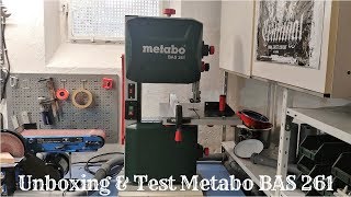 Unboxing amp Test Bandsäge Metabo Bas 261  Erste Eindrücke  Probeschnitte [upl. by Eiromem]