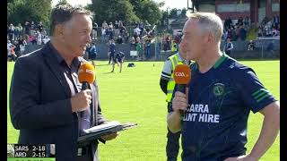 Sarsfields Manager Francis Madden  Sarsfields v Ardrahan  2023 Galway Club Hurling Championship [upl. by Asirahc]